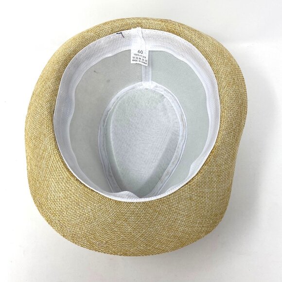 Mens' Straw Fedora Black Ribbon Hat Havana Dapper Spring Summer Accessory - Picture 3 of 9